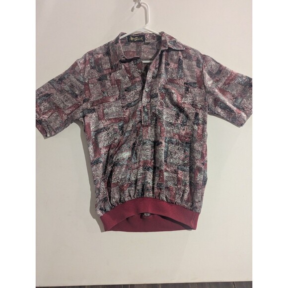 Alan Stuart Other - Vintage 80s Alan Stuart Banded Bottom Shirt | Abstract Geometric | Size Small